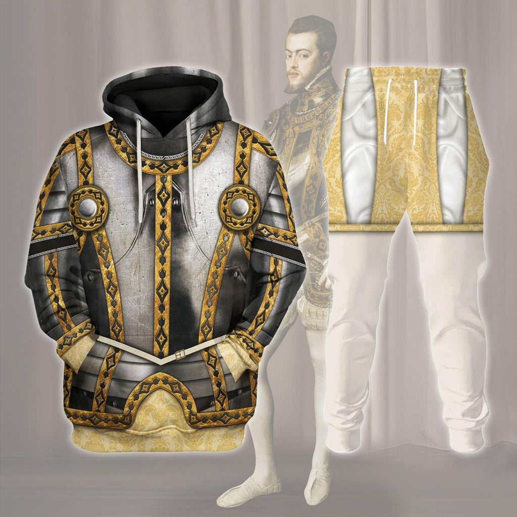 OodieGang King Of Spain Phillip II Costume Hoodie Sweatshirt T-Shirt Tracksuit - OodieGang.com