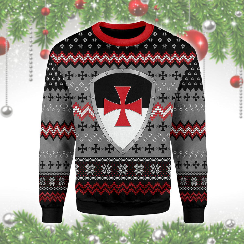 Oodiegang Knight Templar Christmas Ugly Sweater - Oodiegang.com