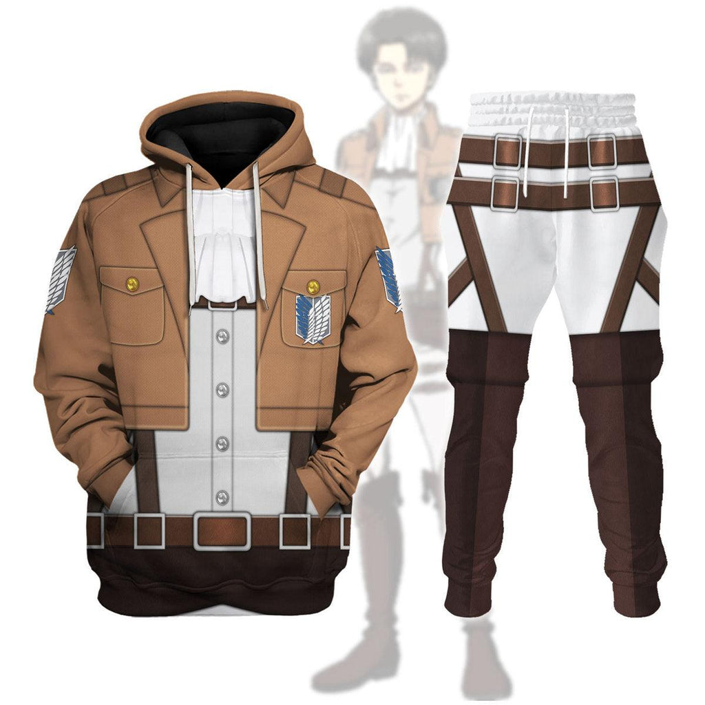 CustomsPig Levi Ackerman Costume Hoodie Sweatshirt T-Shirt Sweatpants - CustomsPig.com