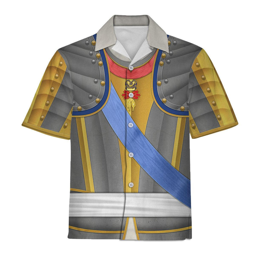 Oodiegang Louis Louis XV of France Armour Costume All Over Print Hoodie Sweatshirt T-Shirt Tracksuit - Oodiegang.com