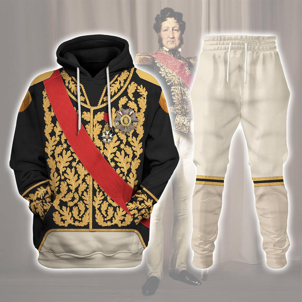 Oodiegang Louis Philippe I of France in Coronation Robes Uniform All Over Print Hoodie Sweatshirt T-Shirt Tracksuit - Oodiegang.com