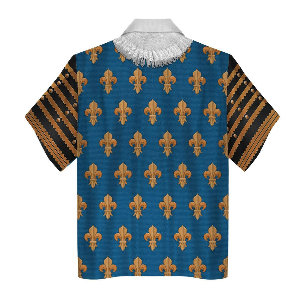 Oodiegang Louis XIII of France Warrior King Costume All Over Print Hoodie Sweatshirt T-Shirt Tracksuit - Oodiegang.com