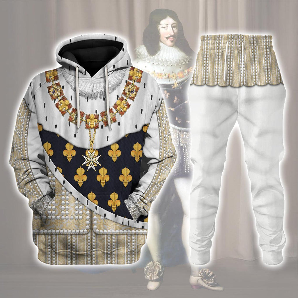 Oodiegang Louis XIII roi de France Costume All Over Print Hoodie Sweatshirt T-Shirt Tracksuit - Oodiegang.com