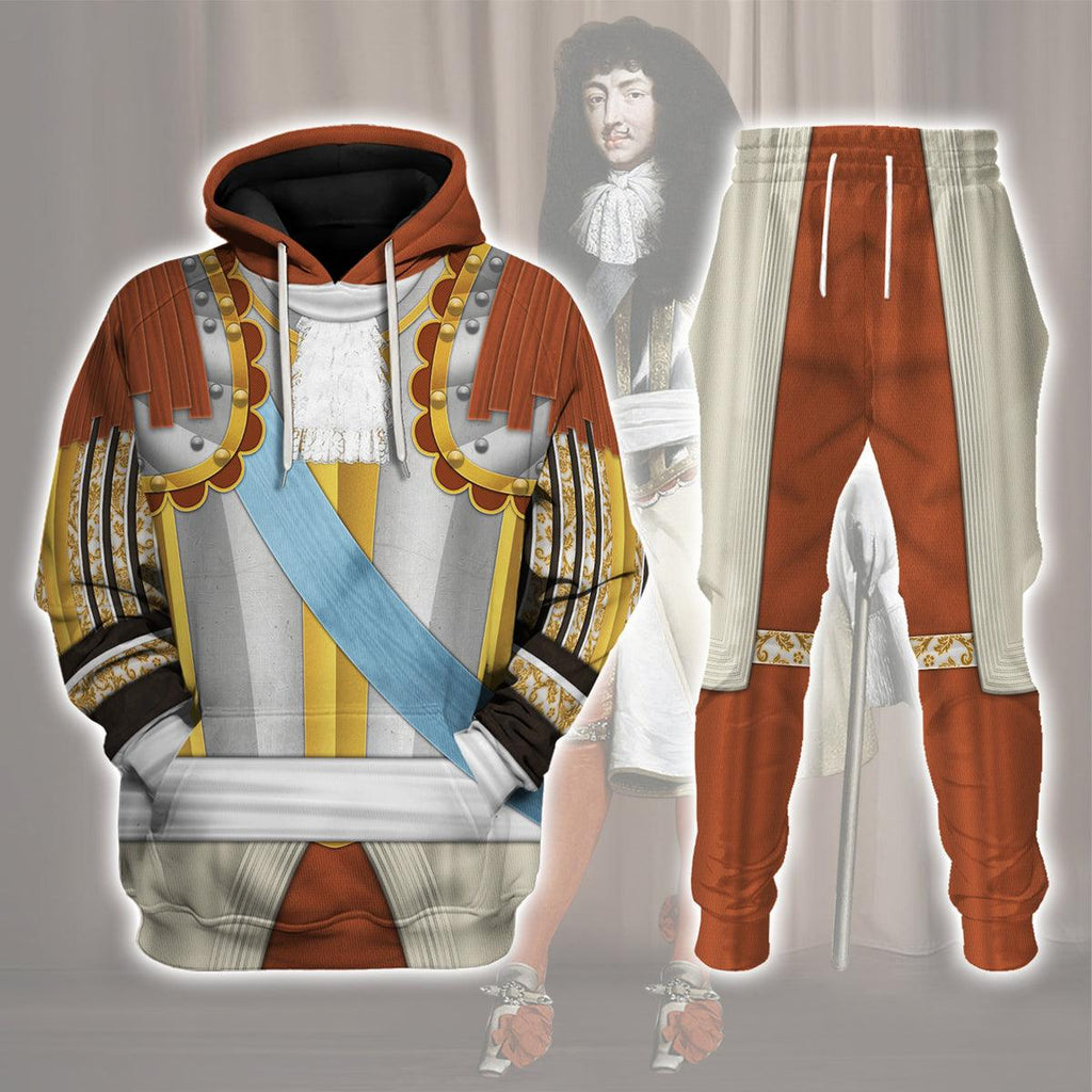 Oodiegang Louis XIV of France Armour Costume All Over Print Hoodie Sweatshirt T-Shirt Tracksuit - Oodiegang.com