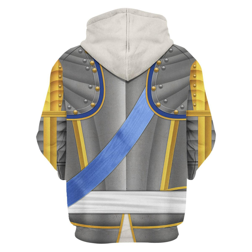 Oodiegang Louis XV of France Armour Costume All Over Print Hoodie Sweatshirt T-Shirt Tracksuit - Oodiegang.com