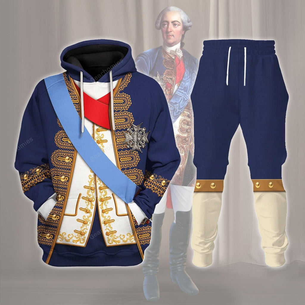 OodieGang Louis XV of France Costume Hoodie Sweatshirt T-Shirt Tracksuit - OodieGang.com