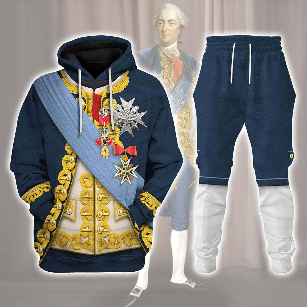 Oodiegang Louis XV of France In 1763 Uniform All Over Print Hoodie Sweatshirt T-Shirt Tracksuit - Oodiegang.com