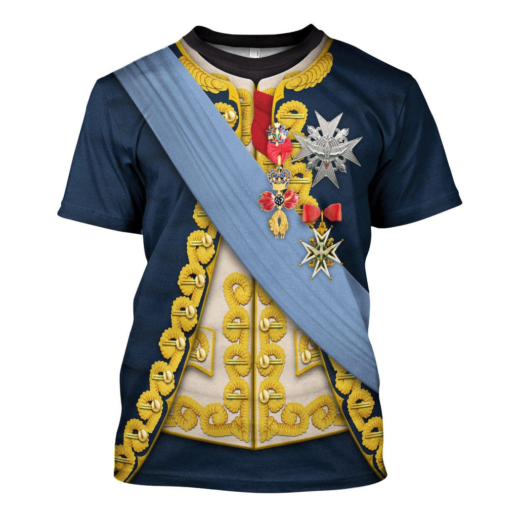 Oodiegang Louis XV of France In 1763 Uniform All Over Print Hoodie Sweatshirt T-Shirt Tracksuit - Oodiegang.com