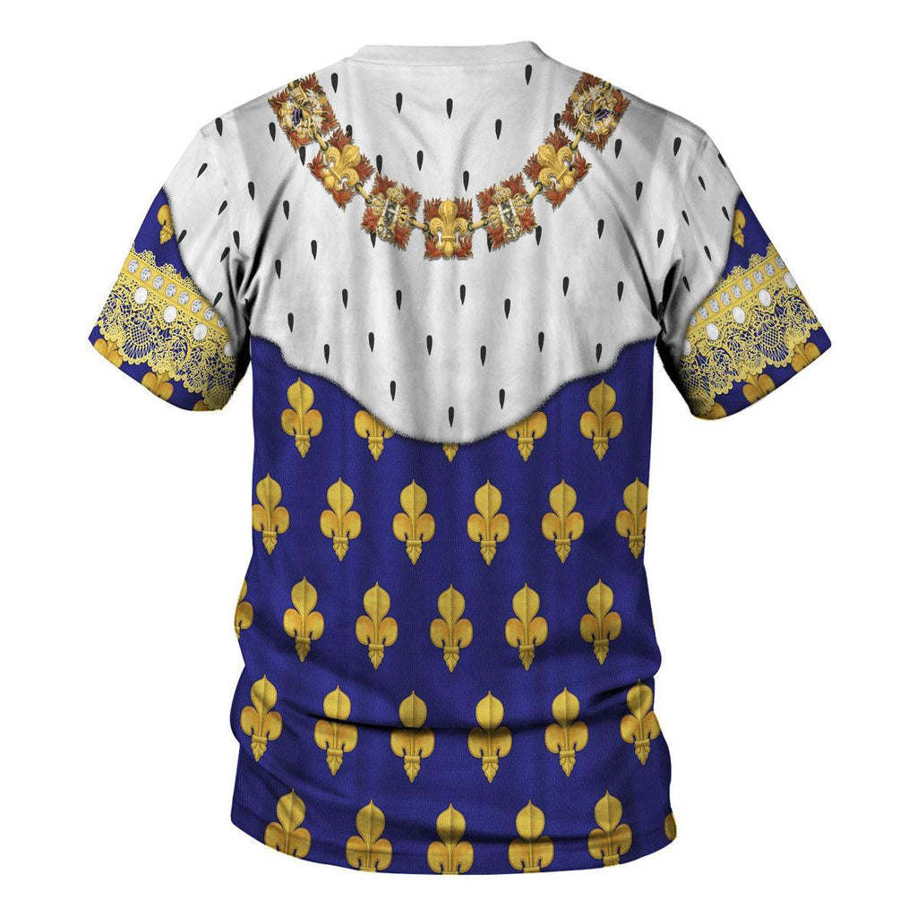 Oodiegang Louis XV of France in Coronation Robes Costume All Over Print Hoodie Sweatshirt T-Shirt Tracksuit - Oodiegang.com