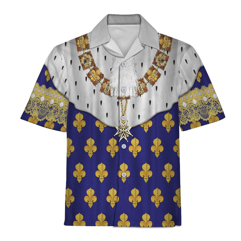 Oodiegang Louis XV of France in Coronation Robes Costume All Over Print Hoodie Sweatshirt T-Shirt Tracksuit - Oodiegang.com