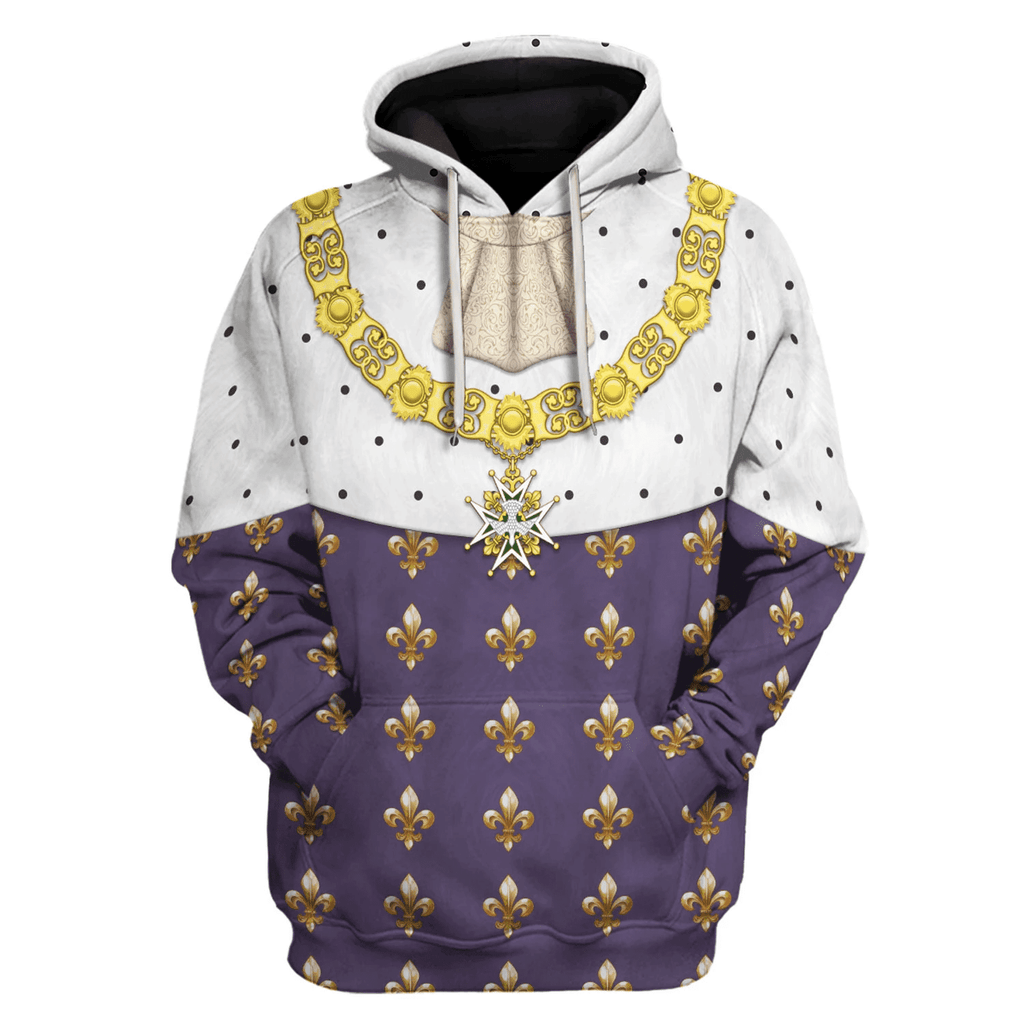 OodieGang Louis XVI King Of France Costume Hoodie Sweatshirt T-Shirt Tracksuit - OodieGang.com