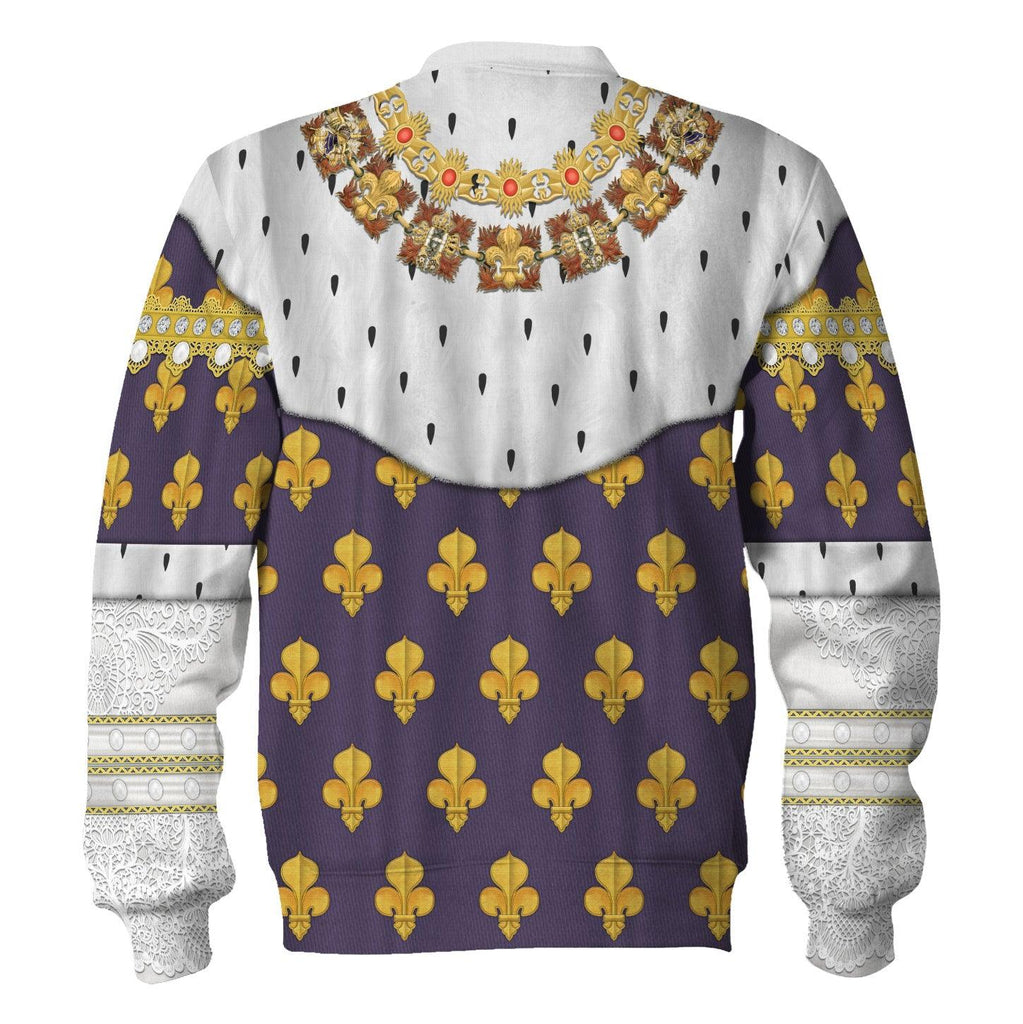 Oodiegang Louis XVI of France in Coronation Robes Costume All Over Print Hoodie Sweatshirt T-Shirt Tracksuit - Oodiegang.com