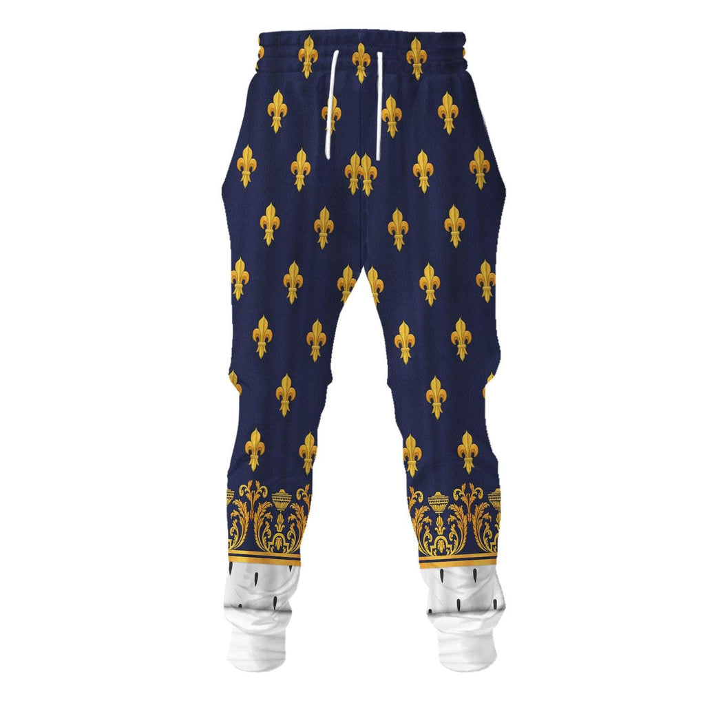 Oodiegang Louis XVIII of France in Coronation Robes Costume All Over Print Hoodie Sweatshirt T-Shirt Tracksuit - Oodiegang.com