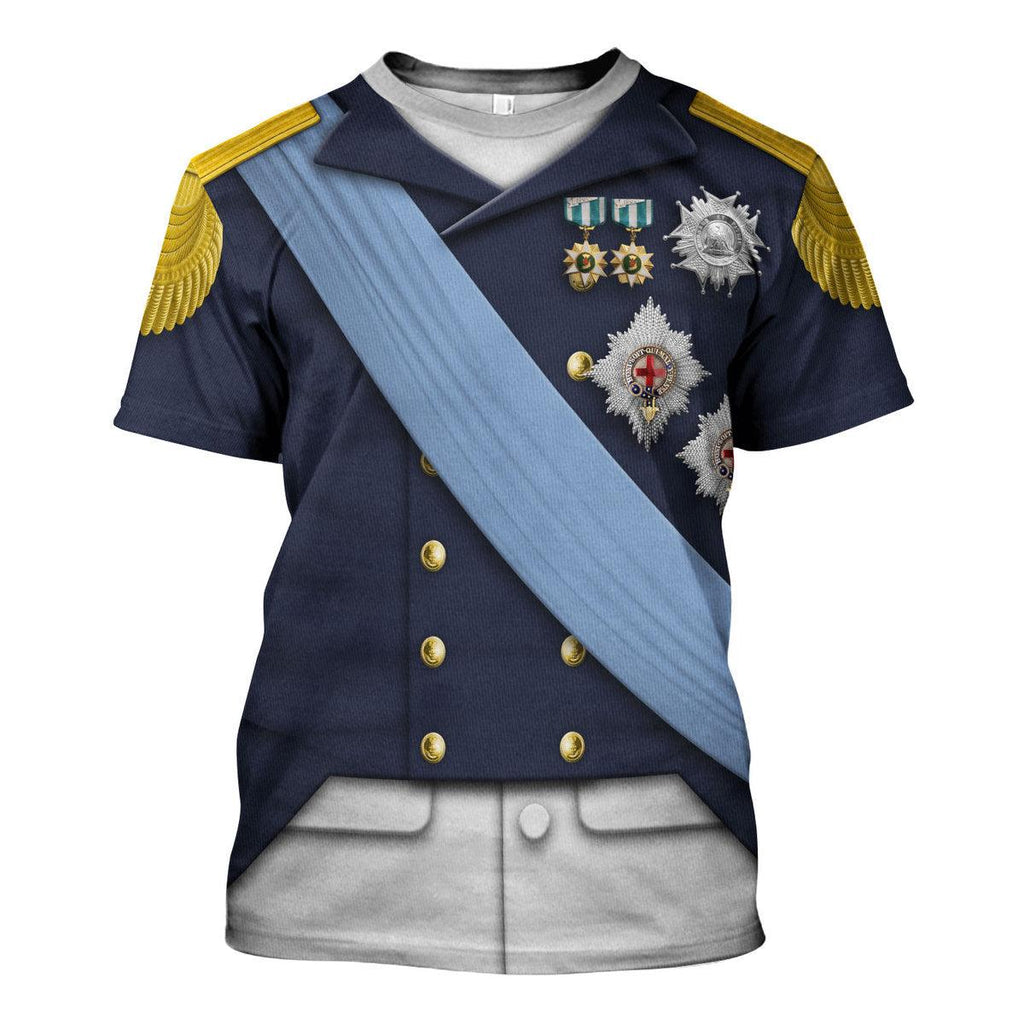 Oodiegang Louis XVIII of France Uniform All Over Print Hoodie Sweatshirt T-Shirt Tracksuit - Oodiegang.com