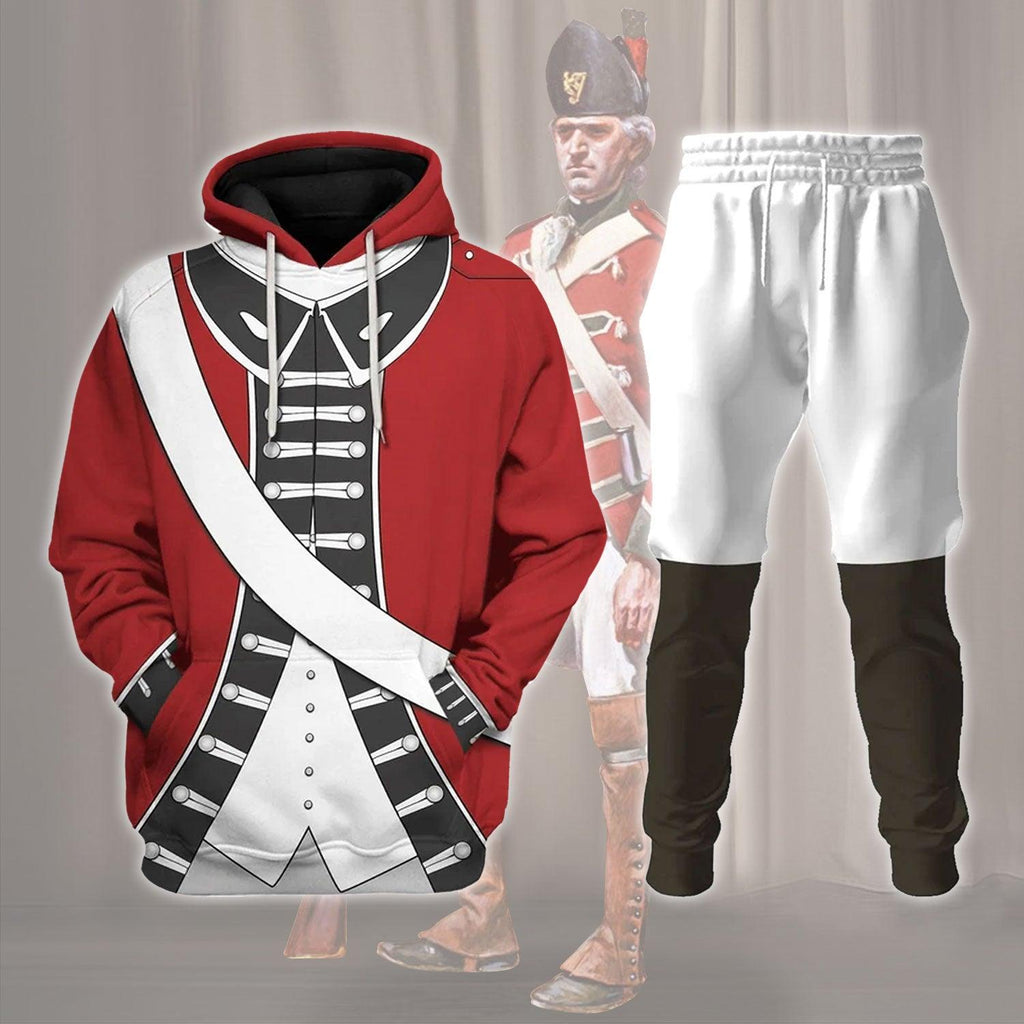 OodieGang Loyalist Redcoat American Revolutionary War Costume Hoodie Sweatshirt T-Shirt Tracksuit - OodieGang.com