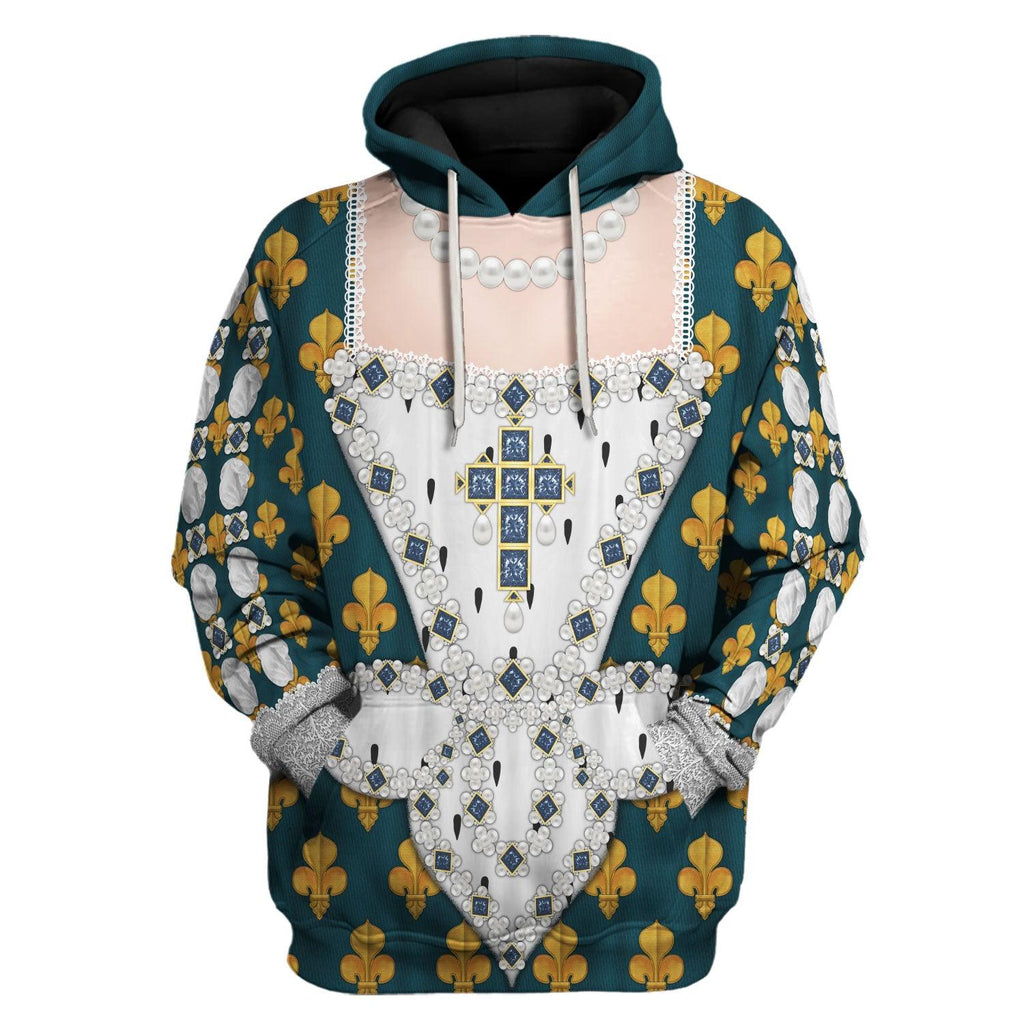 Oodiegang Marie de Medici Queen of France Costume All Over Print Hoodie Sweatshirt T-Shirt Tracksuit - Oodiegang.com