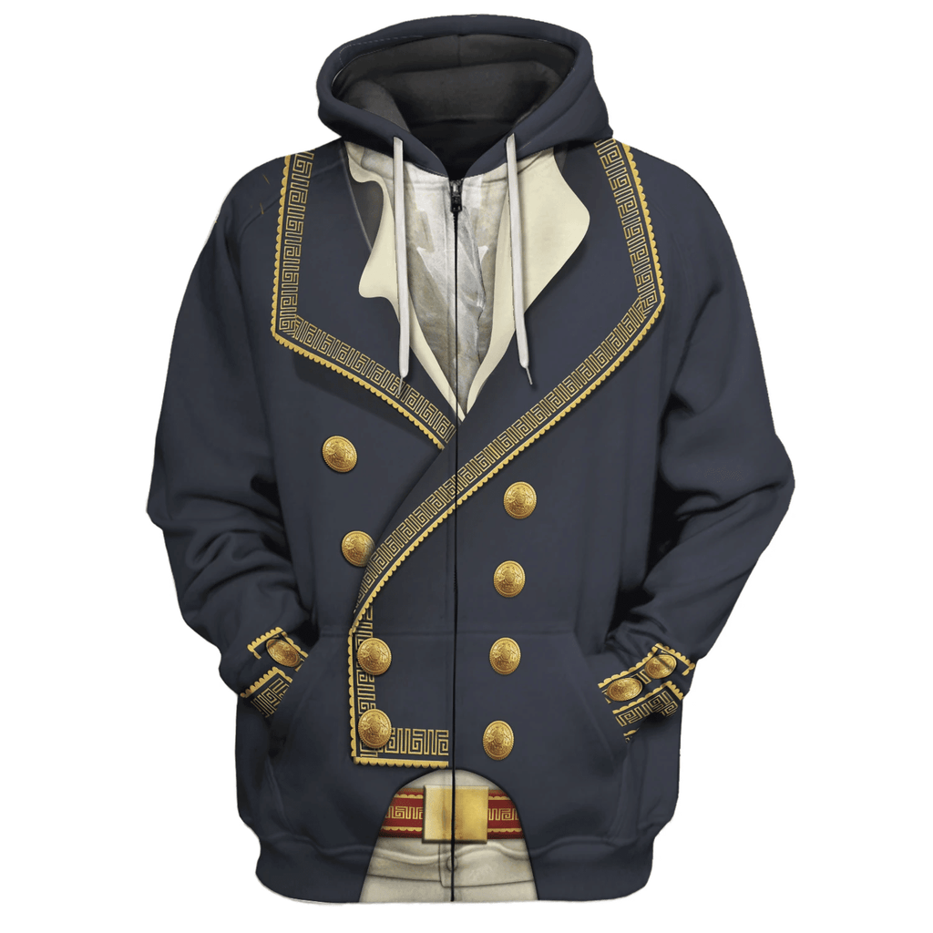 OodieGang Marquis de Lafayette American Revolutionary War Costume Hoodie Sweatshirt T-Shirt Tracksuit - OodieGang.com