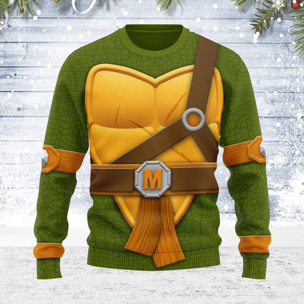 OodieGang Merry Christmas Michelangelo Unisex Wool Sweater - OodieGang.com