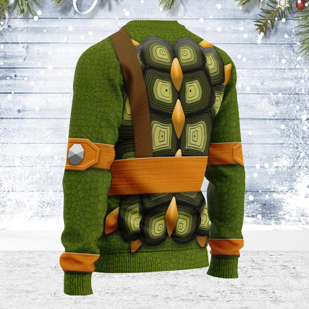 OodieGang Merry Christmas Michelangelo Unisex Wool Sweater - OodieGang.com