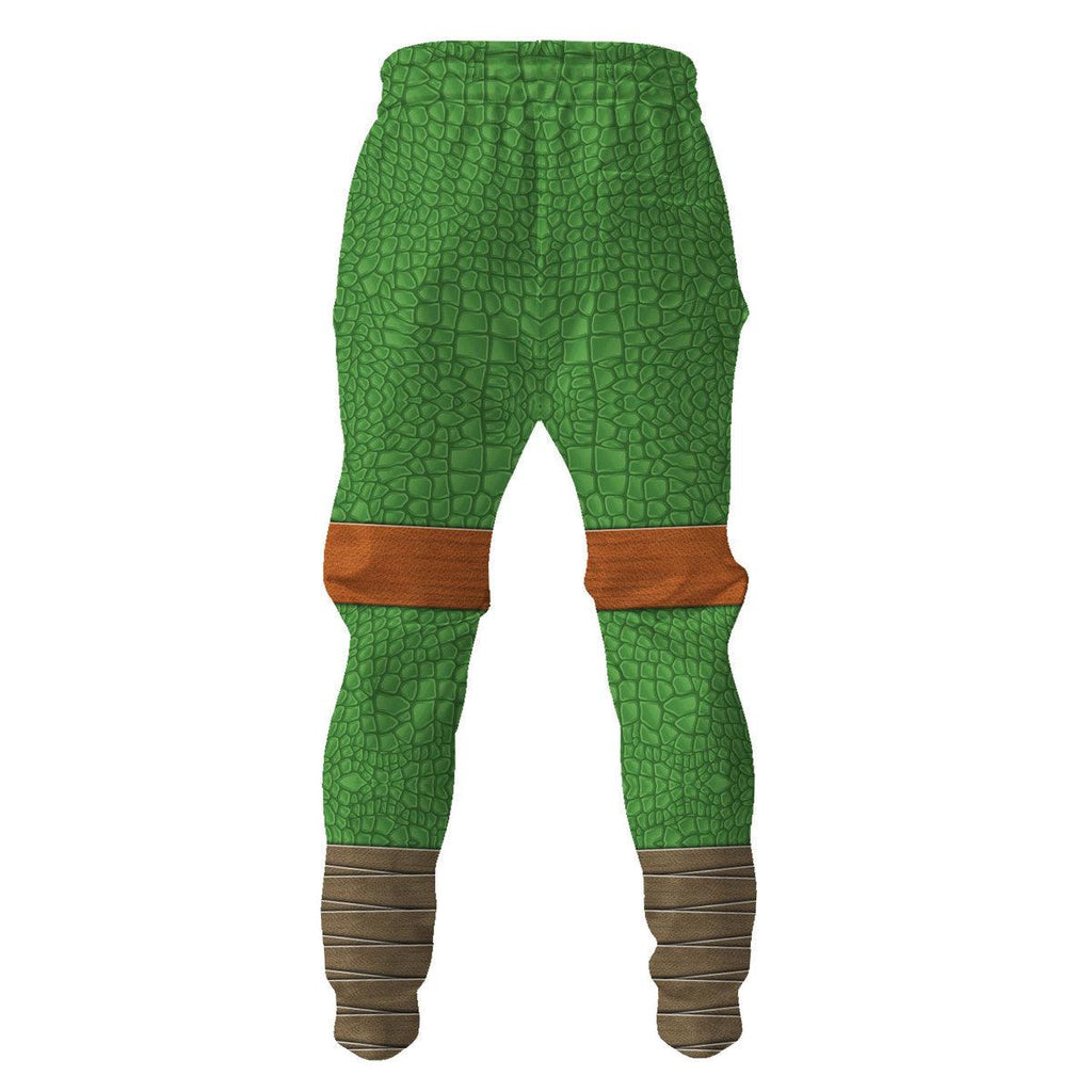 OodieGang Michelangelo Ninja Turtles Costume Hoodie Sweatshirt T-Shirt ZipHoodie Sweatpants - OodieGang.com