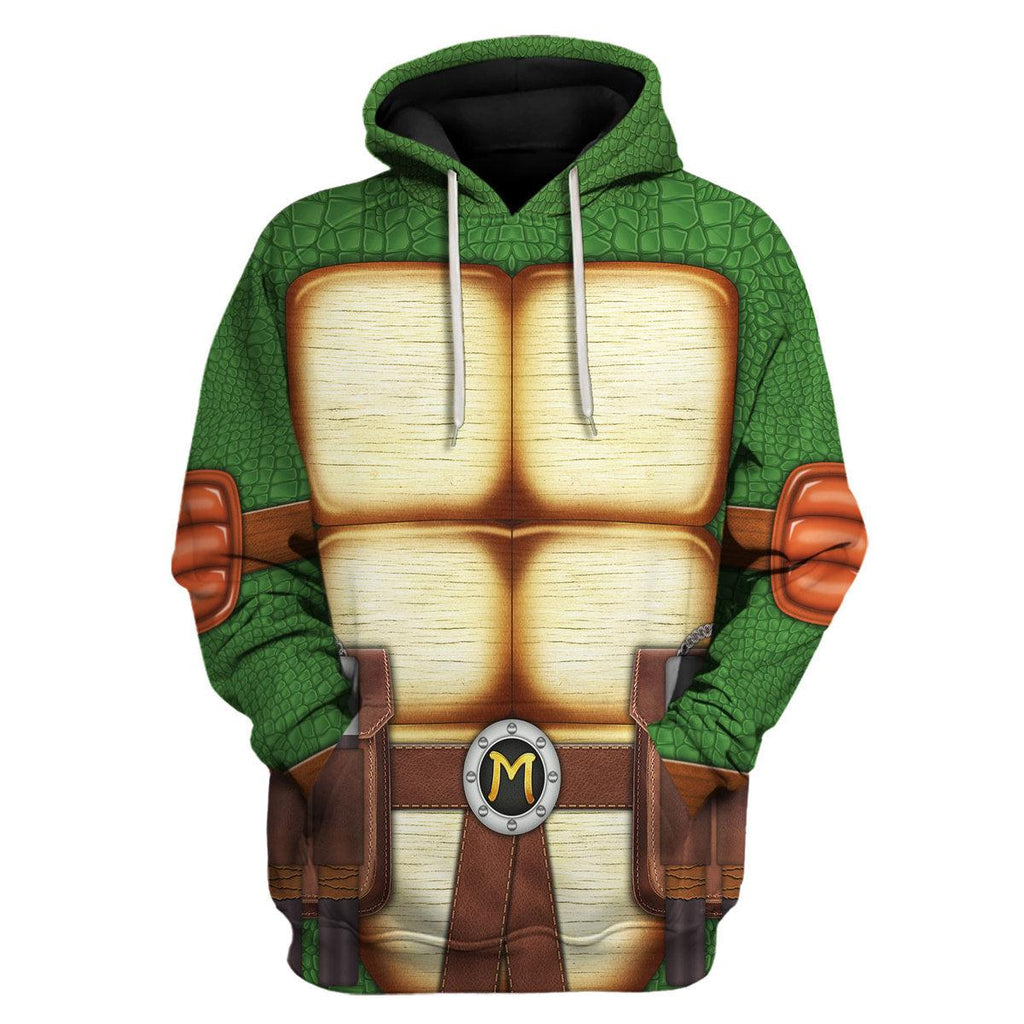 OodieGang Michelangelo Ninja Turtles Costume Hoodie Sweatshirt T-Shirt ZipHoodie Sweatpants - OodieGang.com