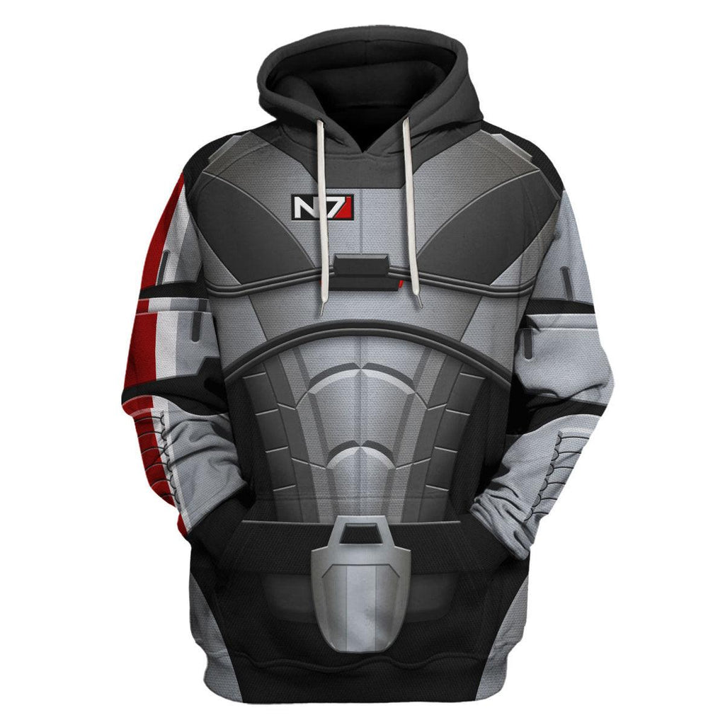 OodieGang N7 Armor Hoodie Sweatshirt T-shirt Sweatpants Outfit Cosplay Costumes - OodieGang.com