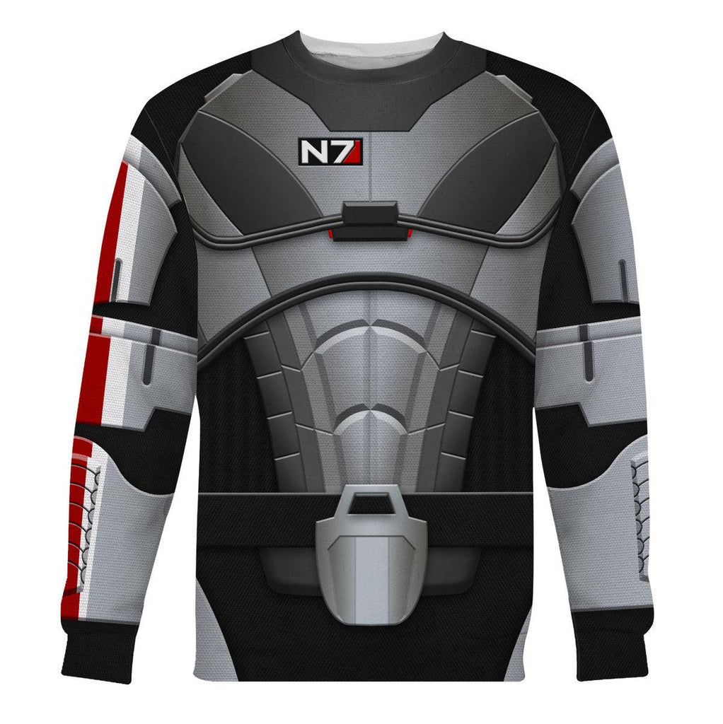 OodieGang N7 Armor Hoodie Sweatshirt T-shirt Sweatpants Outfit Cosplay Costumes - OodieGang.com