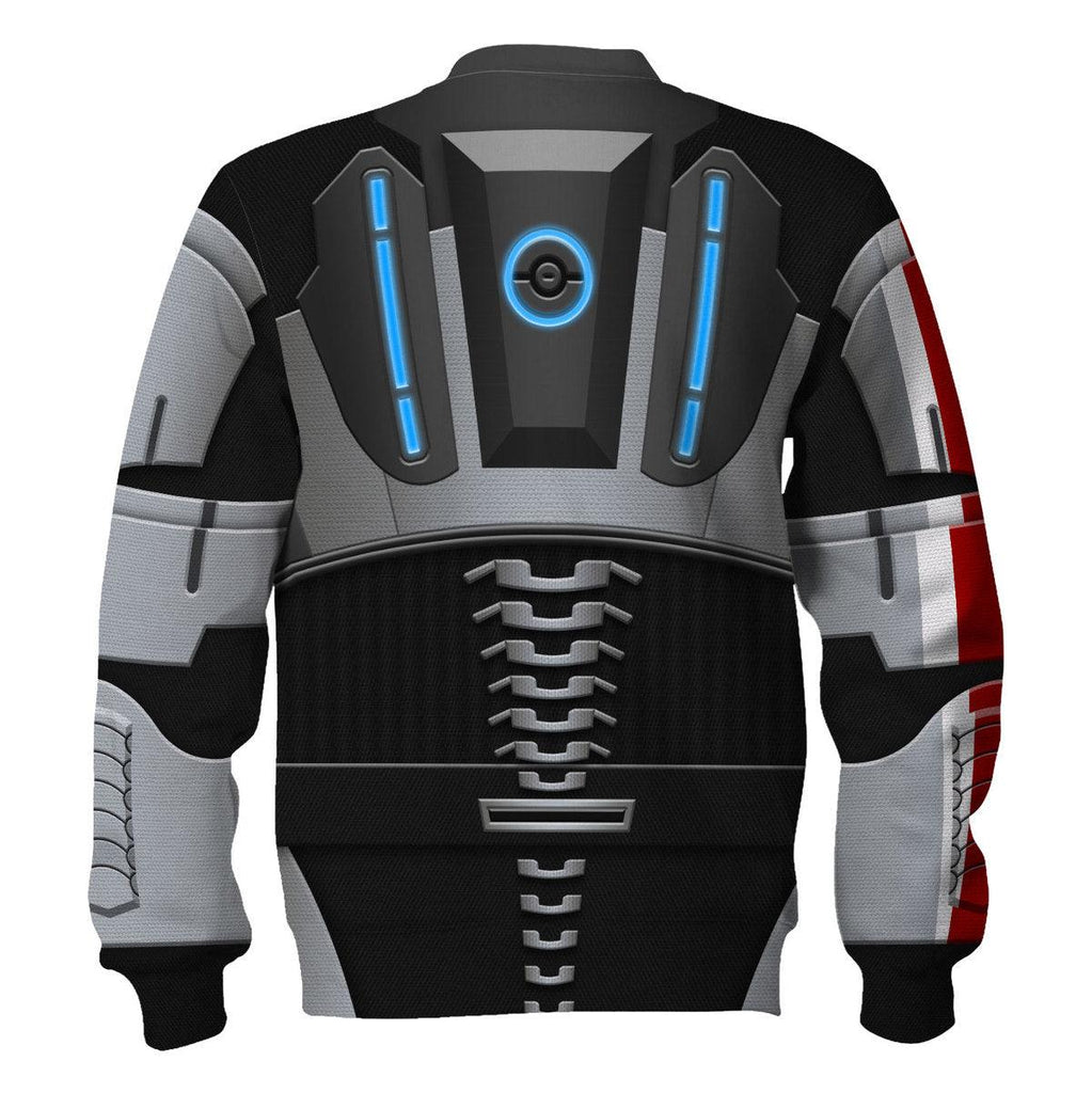 OodieGang N7 Armor Hoodie Sweatshirt T-shirt Sweatpants Outfit Cosplay Costumes - OodieGang.com