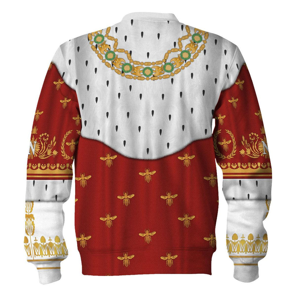 Oodiegang Napoleon I in Coronation Robes Costume All Over Print Hoodie Sweatshirt T-Shirt Tracksuit - Oodiegang.com