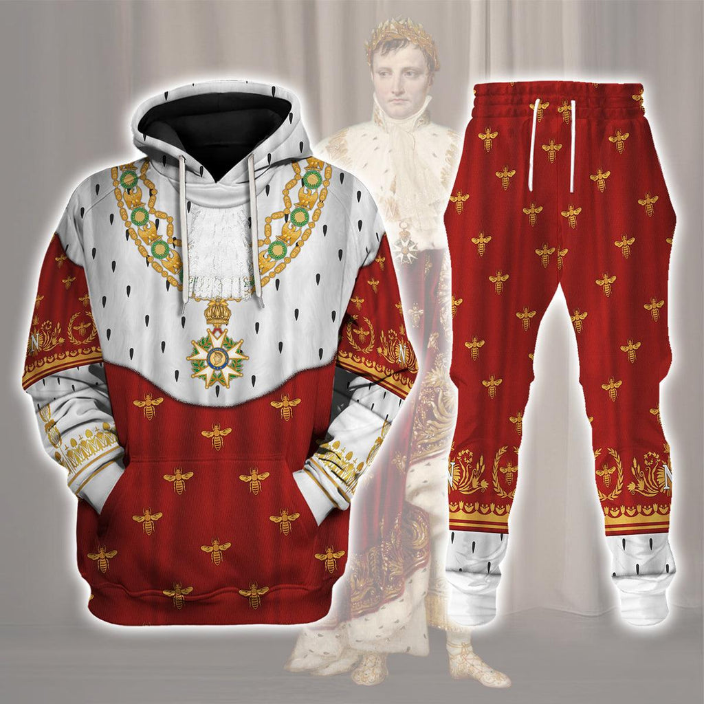 Oodiegang Napoleon I in Coronation Robes Costume All Over Print Hoodie Sweatshirt T-Shirt Tracksuit - Oodiegang.com