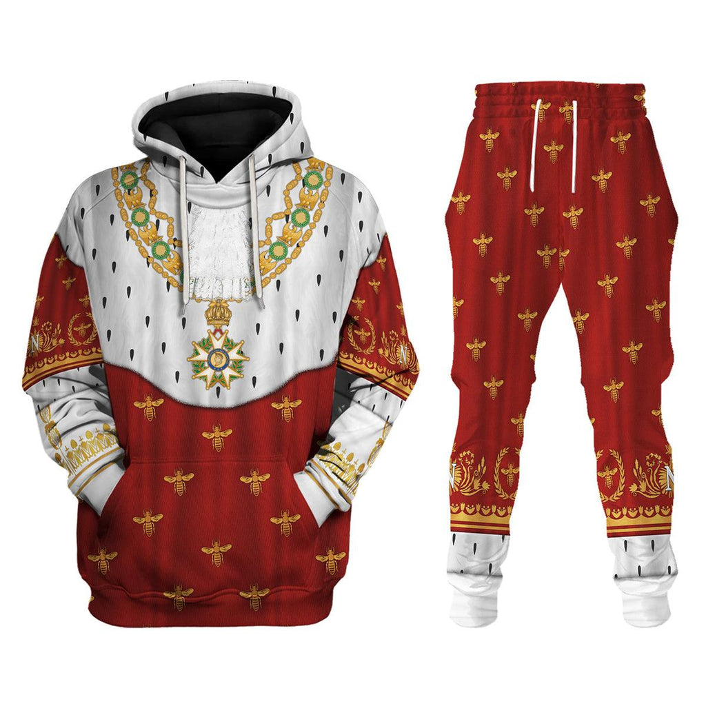 Oodiegang Napoleon I in Coronation Robes Costume All Over Print Hoodie Sweatshirt T-Shirt Tracksuit - Oodiegang.com