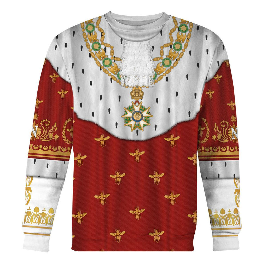 Oodiegang Napoleon I in Coronation Robes Costume All Over Print Hoodie Sweatshirt T-Shirt Tracksuit - Oodiegang.com