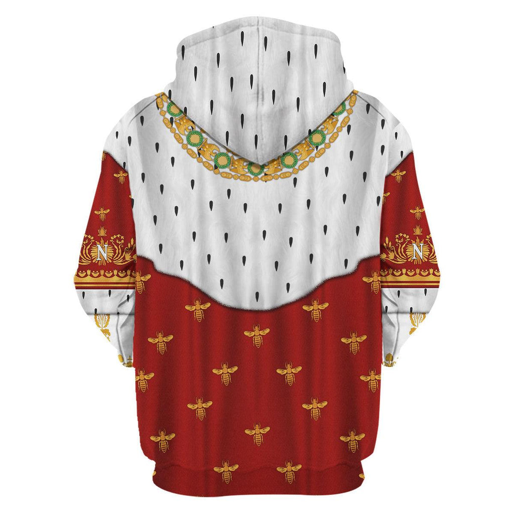 Oodiegang Napoleon I in Coronation Robes Costume All Over Print Hoodie Sweatshirt T-Shirt Tracksuit - Oodiegang.com