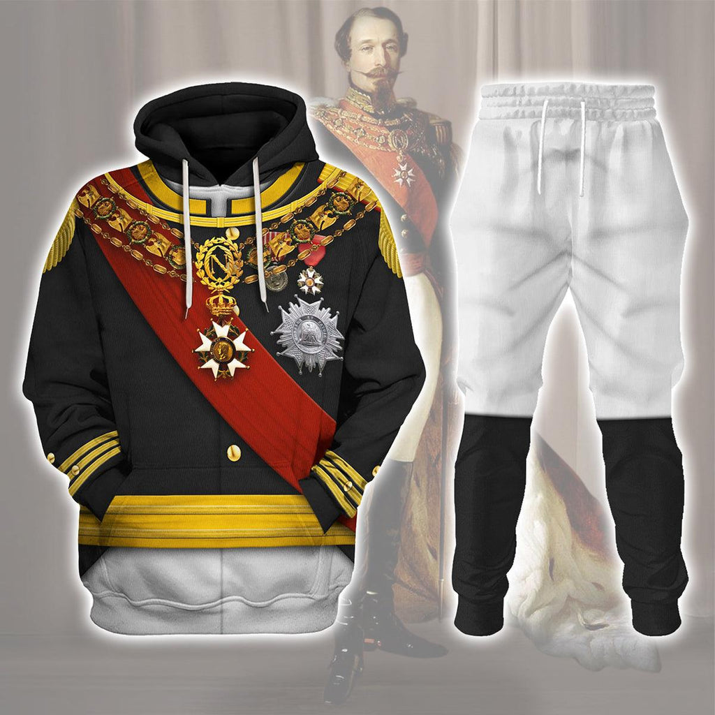 Oodiegang Napoleon III in Coronation Robes Uniform All Over Print Hoodie Sweatshirt T-Shirt Tracksuit - Oodiegang.com