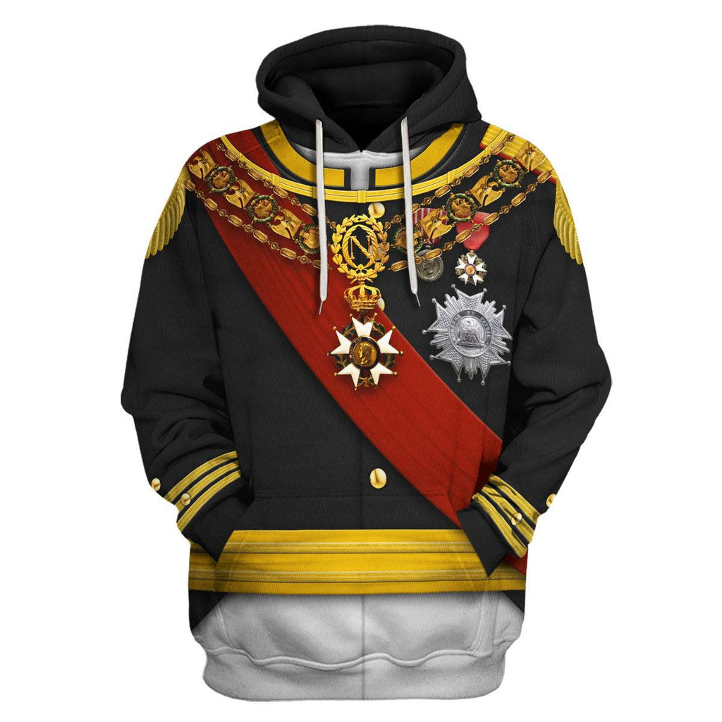 Oodiegang Napoleon III in Coronation Robes Uniform All Over Print Hoodie Sweatshirt T-Shirt Tracksuit - Oodiegang.com