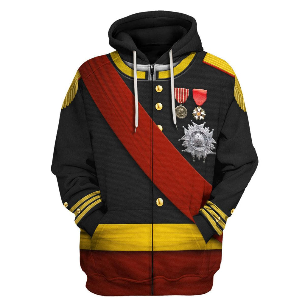 Oodiegang Napoleon III Uniform All Over Print Hoodie Sweatshirt T-Shirt Tracksuit - Oodiegang.com