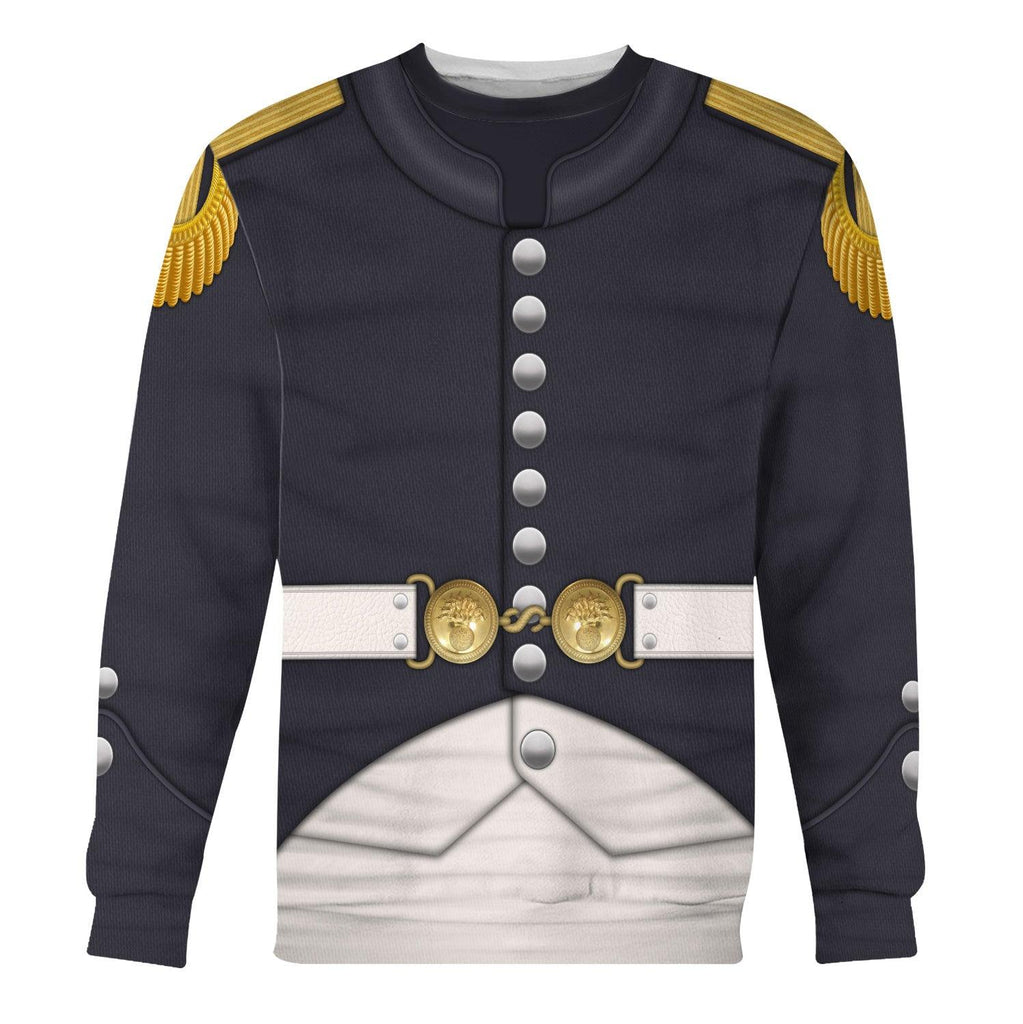 Oodiegang Napoleonic French Grenadier Officer-Campaign Dress (1806-1815) Uniform All Over Print Hoodie Sweatshirt T-Shirt Tracksuit - Oodiegang.com