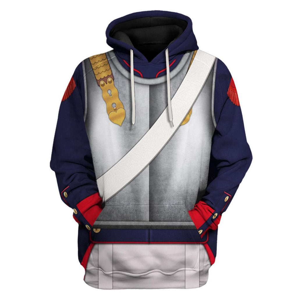 Oodiegang Napoleonic French Heavy Cavalry-Curassier (1812-1815) Uniform All Over Print Hoodie Sweatshirt T-Shirt Tracksuit - Oodiegang.com