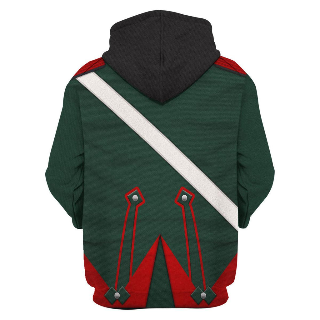 Oodiegang Napoleonic French Light Cavalry-Chasseur A Cheval-Campaign Dress (1806-1815) Uniform All Over Print Hoodie Sweatshirt T-Shirt Tracksuit - Oodiegang.com