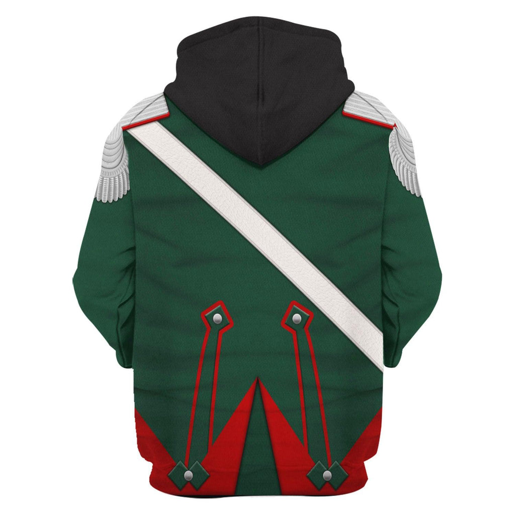 Oodiegang Napoleonic French Light Cavalry-Chasseur A Cheval-Officer (1806-1815) Uniform All Over Print Hoodie Sweatshirt T-Shirt Tracksuit - Oodiegang.com