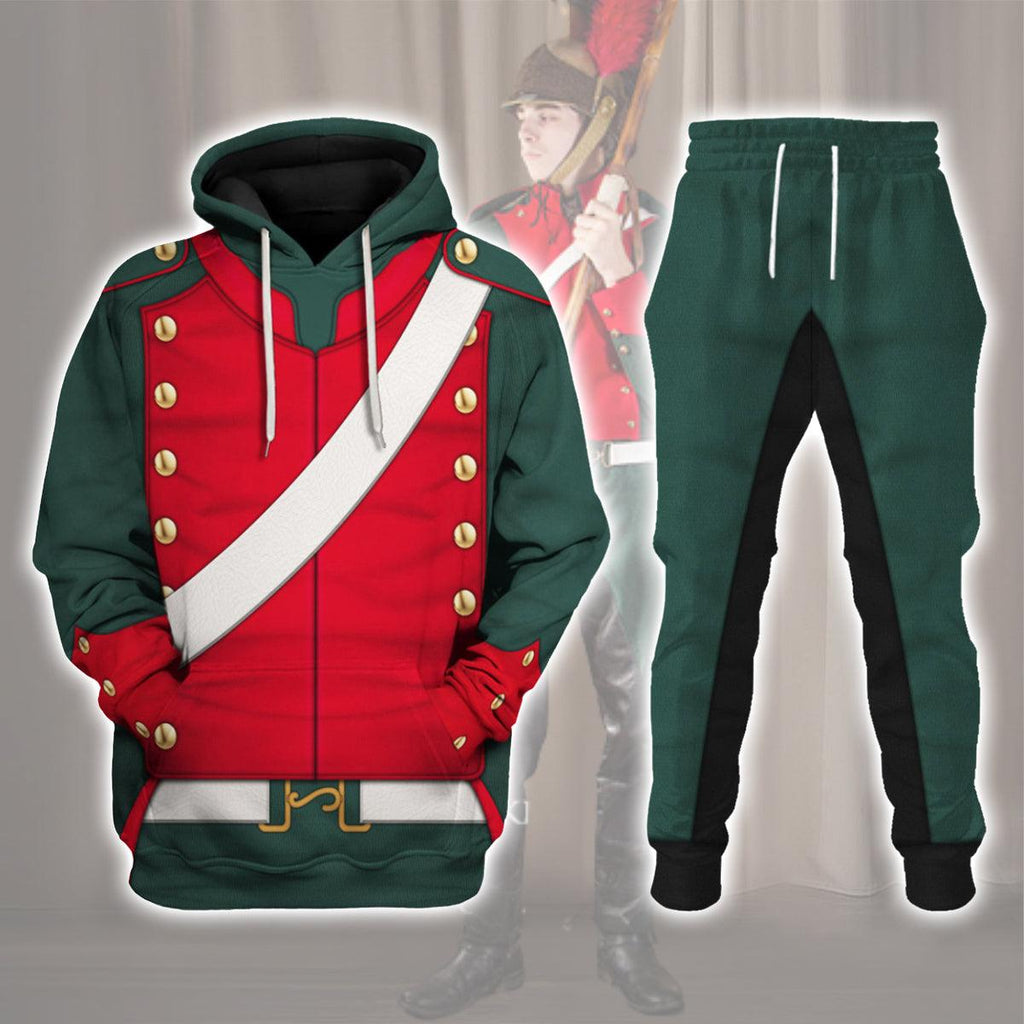 Oodiegang Napoleonic French Light Cavalry-Lancer (1812-1815) Uniform All Over Print Hoodie Sweatshirt T-Shirt Tracksuit - Oodiegang.com