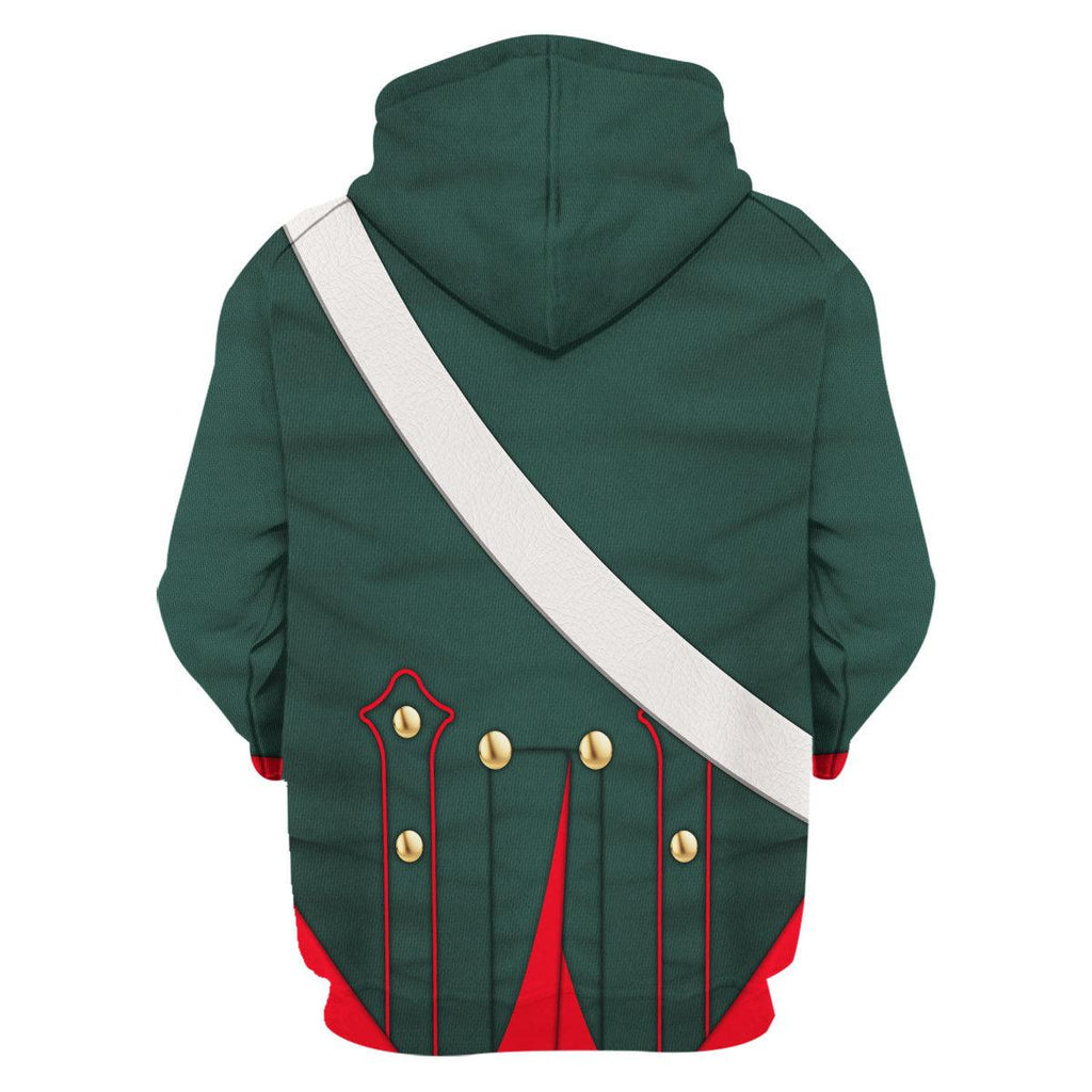 Oodiegang Napoleonic French Light Cavalry-Lancer (1812-1815) Uniform All Over Print Hoodie Sweatshirt T-Shirt Tracksuit - Oodiegang.com