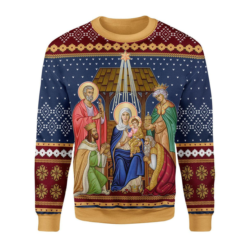 OodieGang Nativity of Jesus Christ Christmas Sweater - OodieGang.com