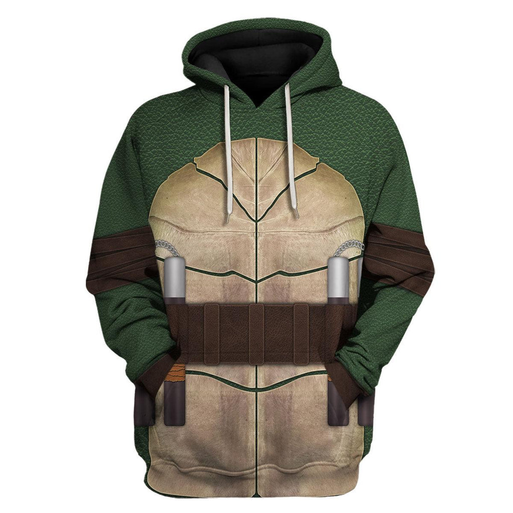 OodieGang Ninja Turtles Michelangelo Costume Hoodie Sweatshirt T-Shirt ZipHoodie Sweatpants - OodieGang.com