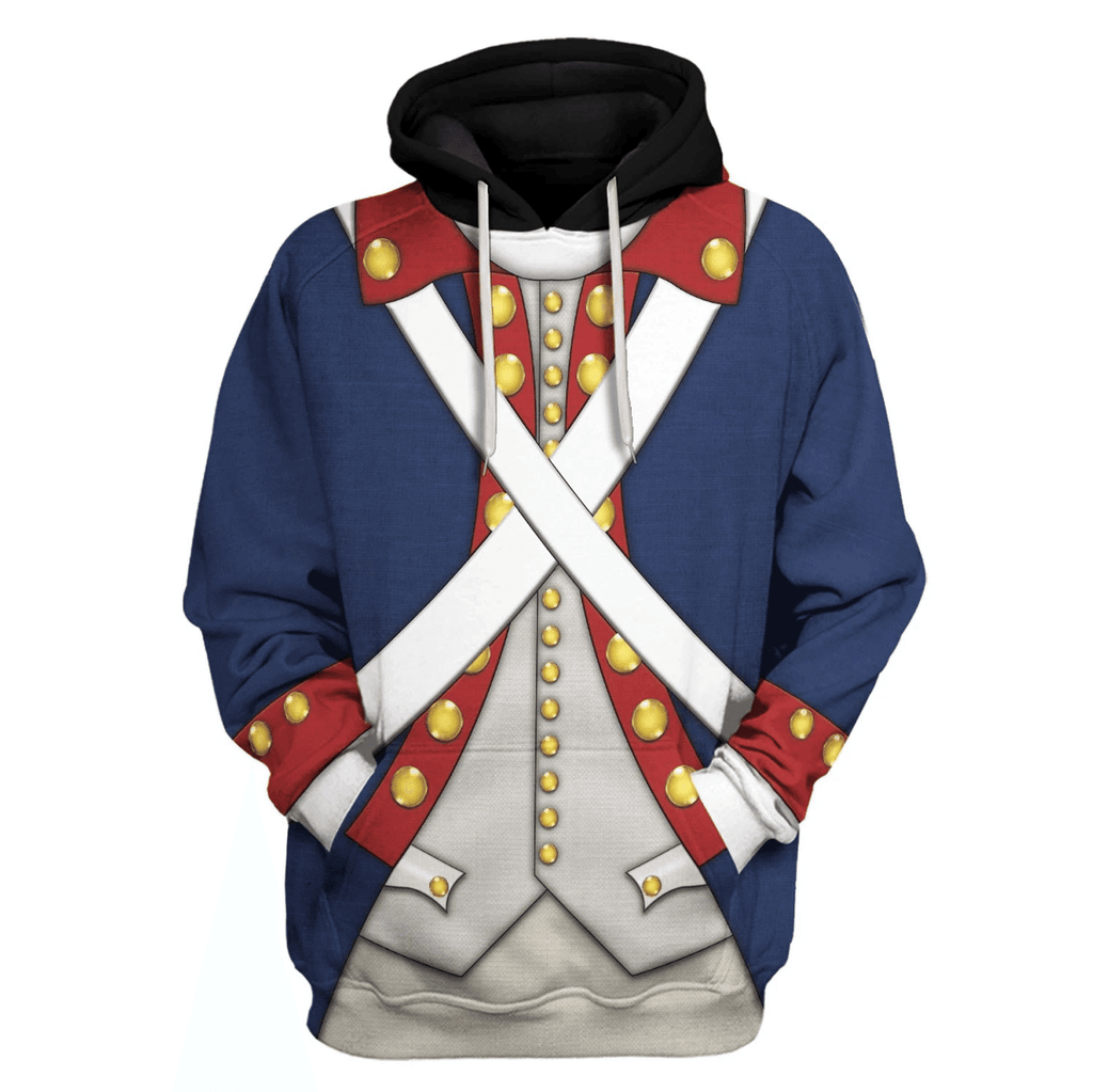 OodieGang Patriot Soldier in American Revolution Costume Hoodie Sweatshirt T-Shirt Tracksuit - OodieGang.com