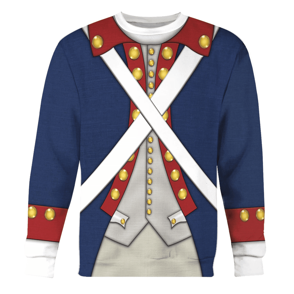 OodieGang Patriot Soldier in American Revolution Costume Hoodie Sweatshirt T-Shirt Tracksuit - OodieGang.com