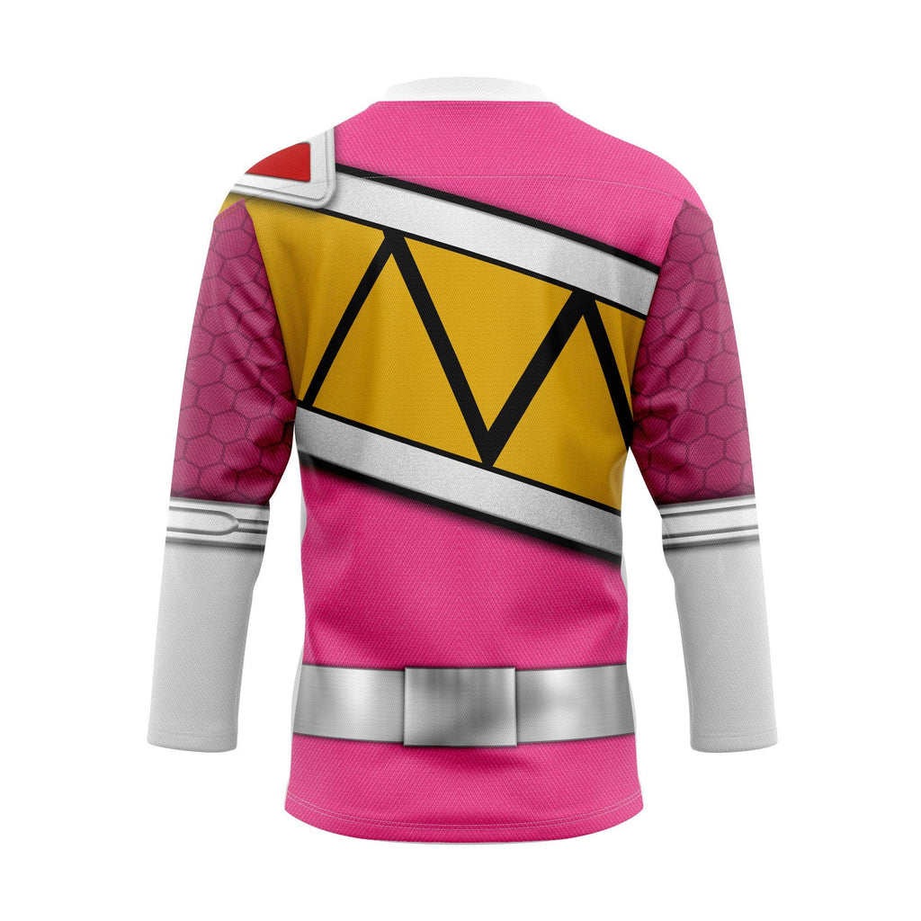 OodieGang Pink Power Rangers Dino Charge Hockey Jersey - OodieGang.com