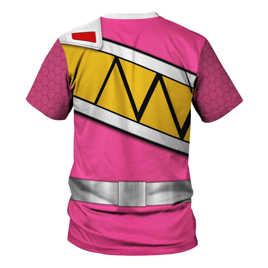 OodieGang Pink Power Rangers Dino Charge Hoodies Sweatshirt T-shirt Hawaiian Tracksuit - OodieGang.com