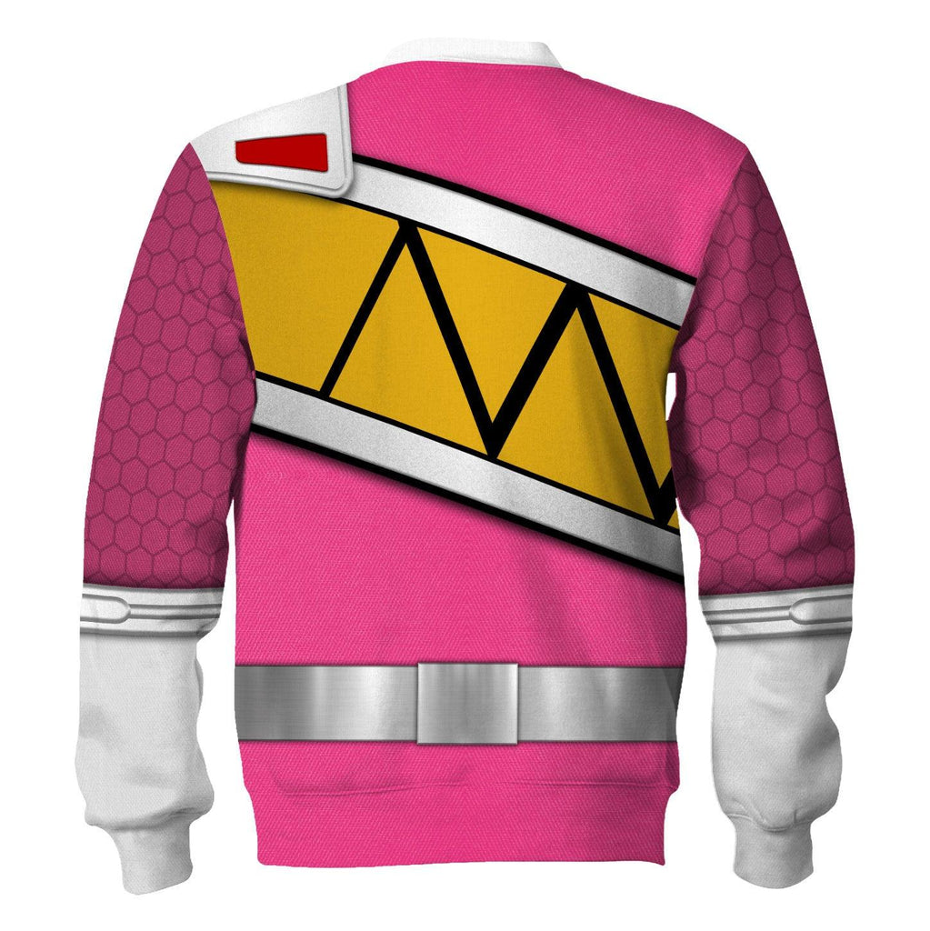 OodieGang Pink Power Rangers Dino Charge Hoodies Sweatshirt T-shirt Hawaiian Tracksuit - OodieGang.com