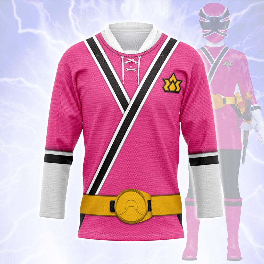 Oodiegang Pink Power Rangers Samurai Hockey Jersey - DucG